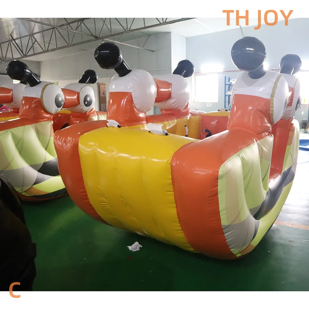 Envío aéreo rápido a puerta, juego de mecedora Rodeo para dos personas, cangrejo mecedora inflable para niños/barco de abeja de juguete