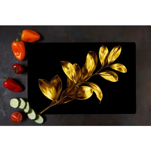 Plough Single Wheat Glass Cutting Board-Glass Cutting Table | 20 cm x 30 cm