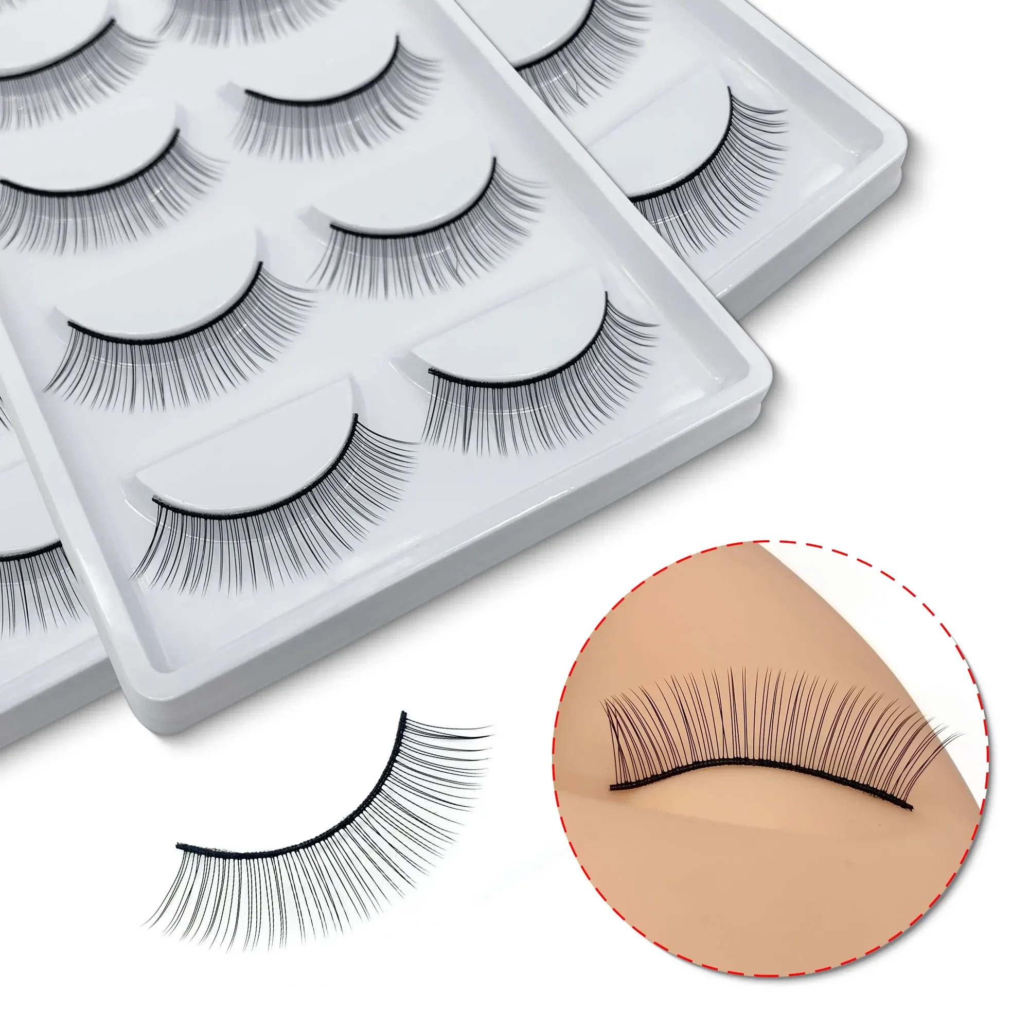 Eyelash Extension Training Head & Lashes Pack Makeup Practice Model Fake Mannequin Head Practicing Lashes Extensions Supplies