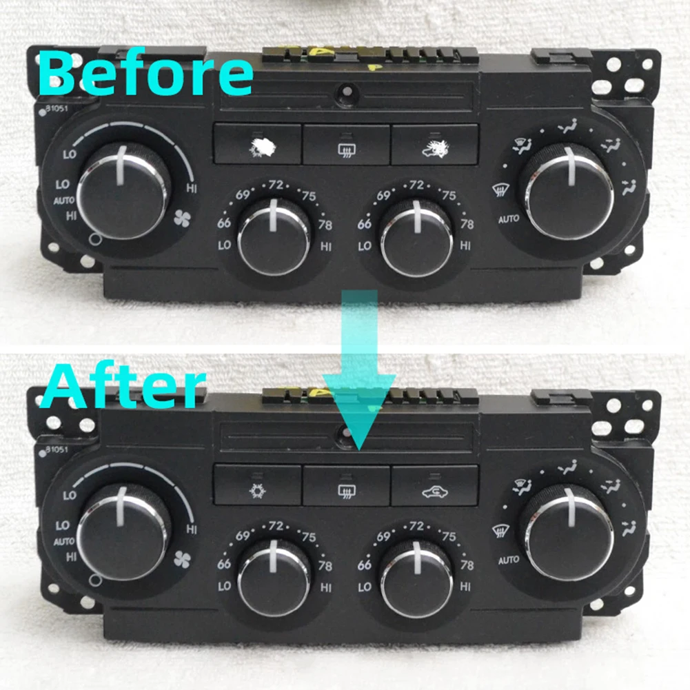 Black AC Button Repair Button Repair Decals Black Overlay Control Cell Fitment Manual Measurement Deviation For Climate Control