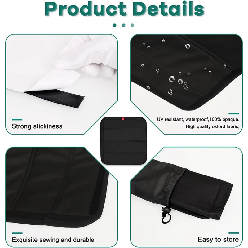 

16In X 16In Thickened RV Window Shade, Foldable Magnet Motorhome Blackout Ventilation Cover-X67A