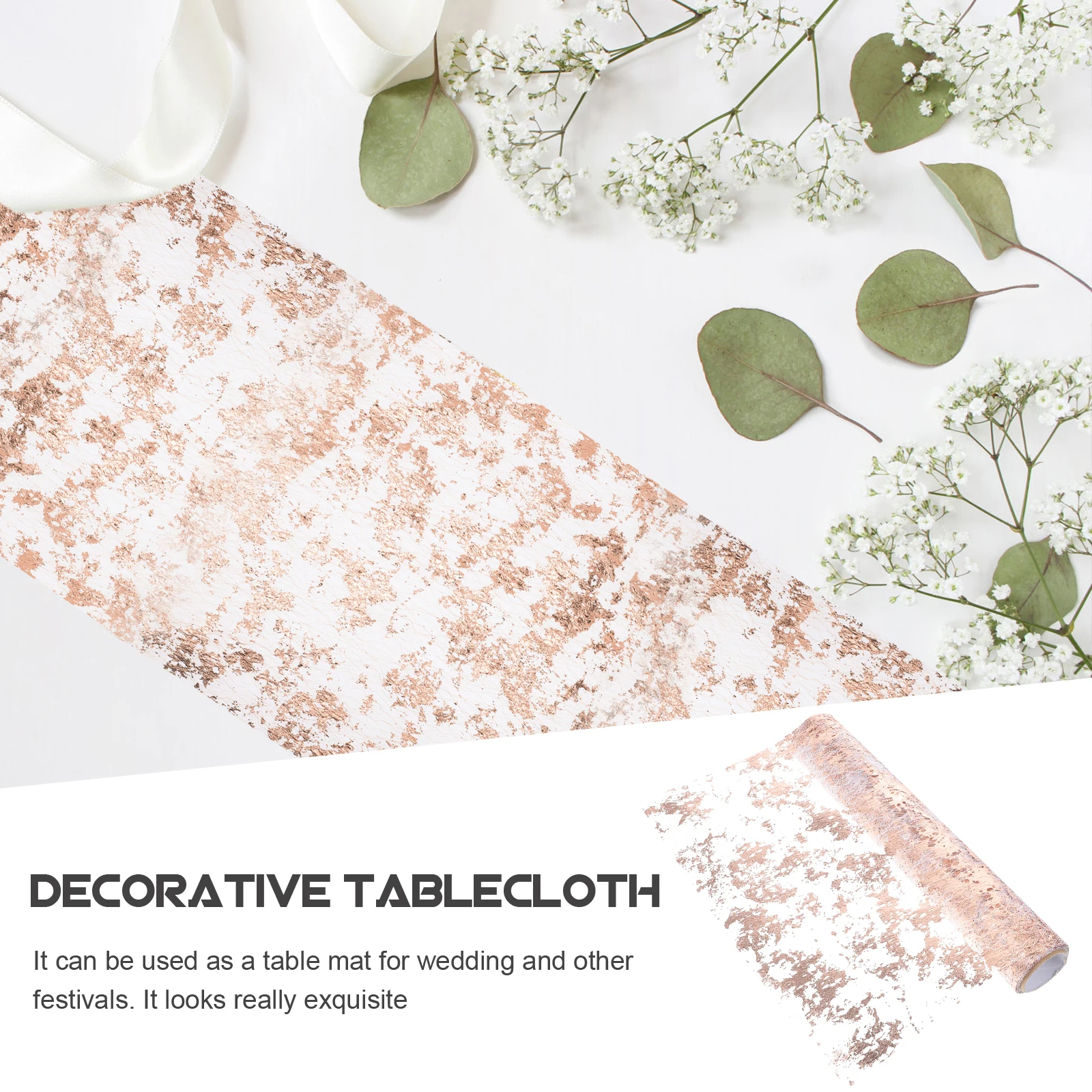 Mesh Table Runner Shiny Glitter Design Wedding Decorations Birthday Party Banquet Thanksgiving Christmas Bridal Shower Valentine