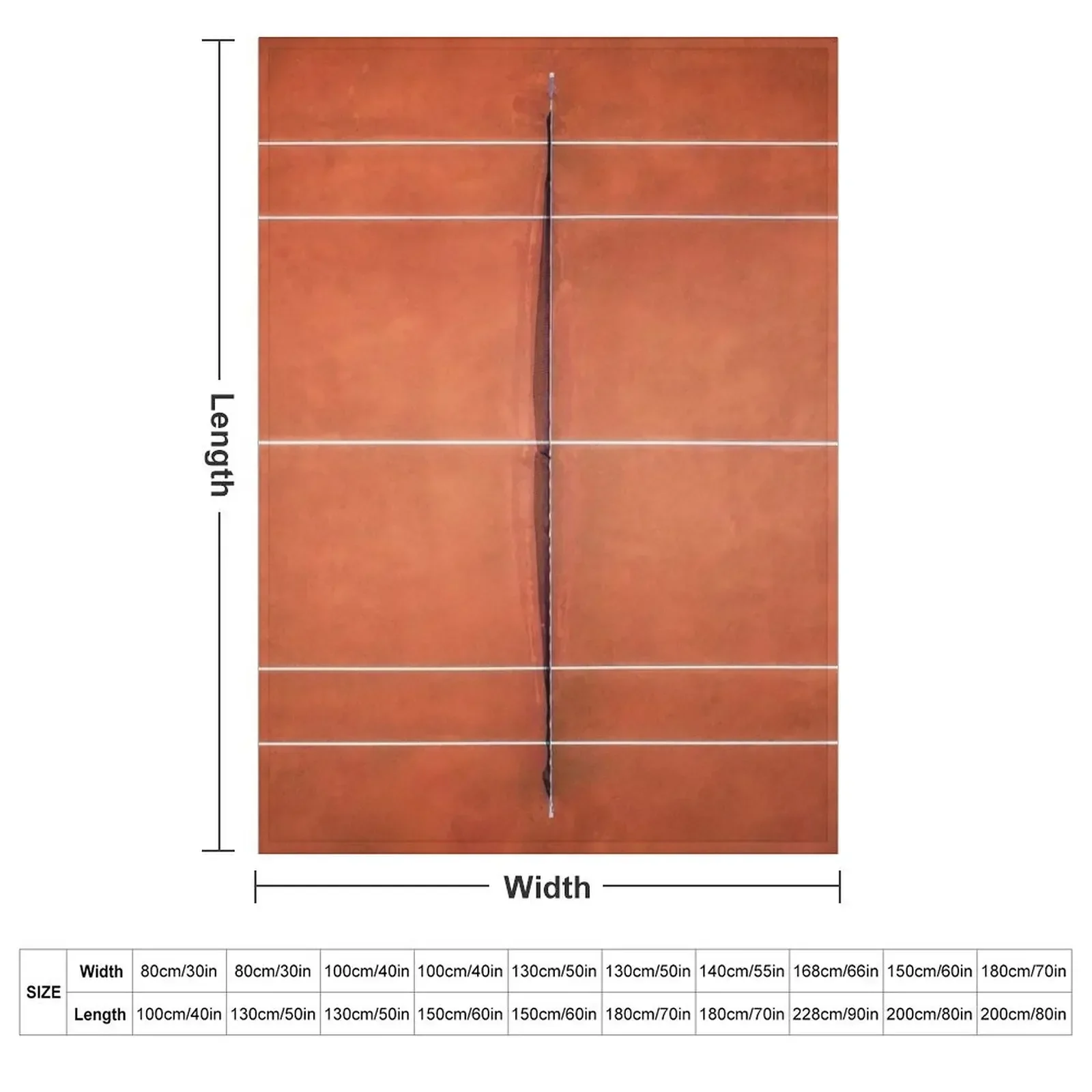 Tennis Clay Court Birdview Photography Throw Blanket Moving Quilt Soft Plaid Thermal Stuffeds Giant Sofa Blankets