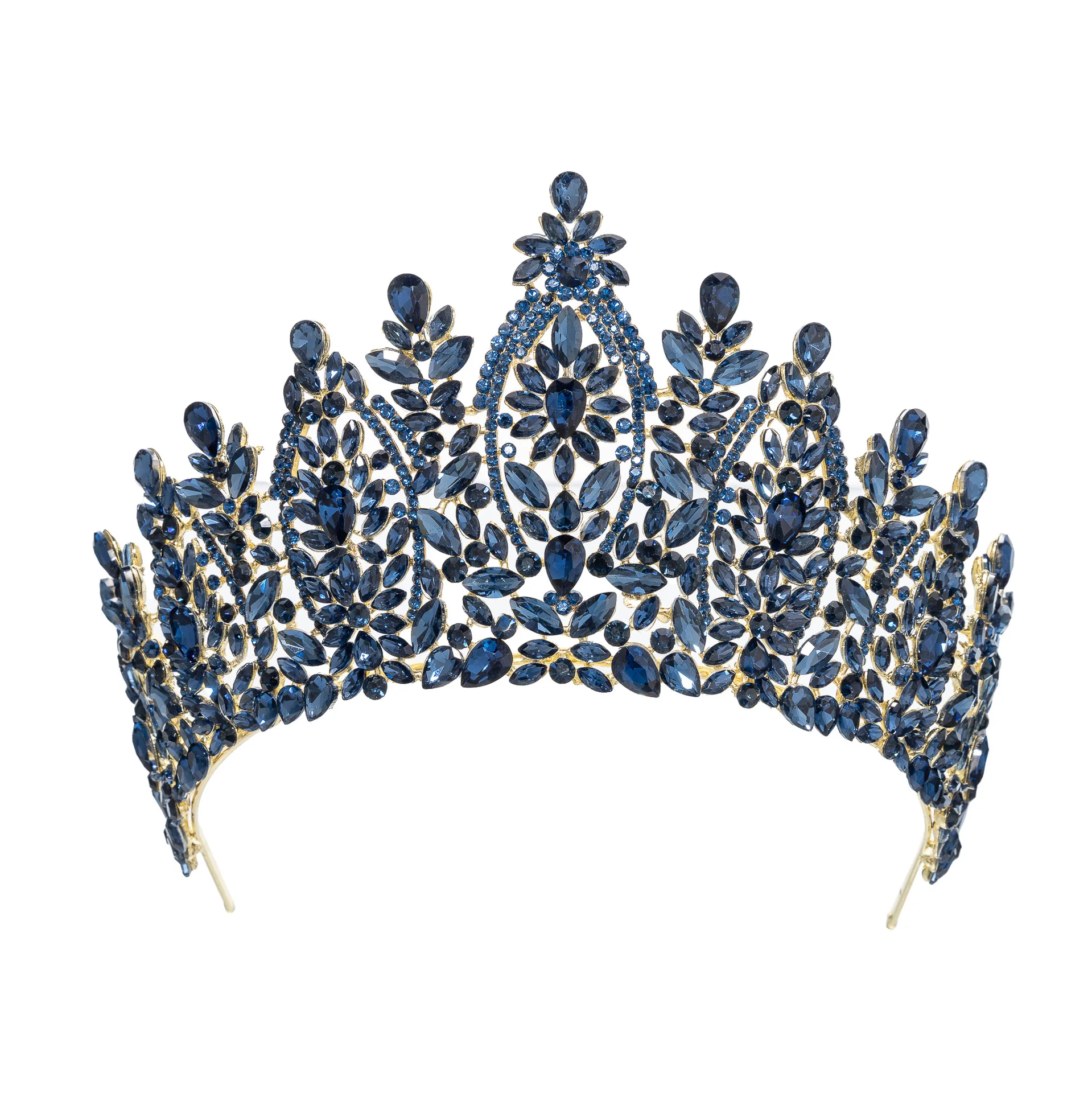 Crystal Wedding Crowns For Queens Princess Large Bridal Tiara Crown For Pageant Miss Universe Wedding Hair Jewelry Headdress