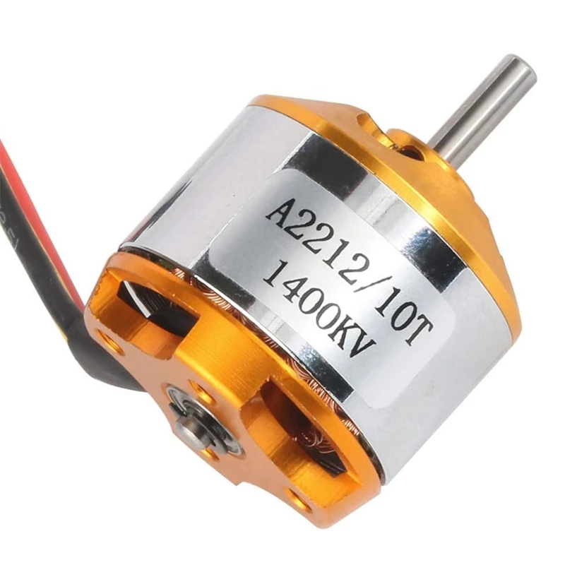 Motor Outrunner sin escobillas con montaje 10T/6T + 30A XT60 ESC para Rc Aircraft Quadcopter UFO, 2212 1400Kv/2200Kv, paquete de 2