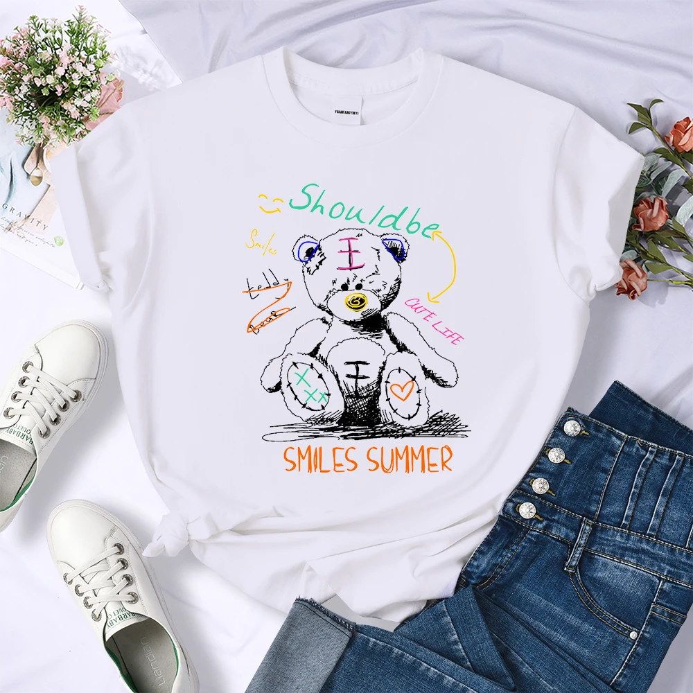 

Футболка женская летняя воздухопроницаемая в стиле хип-хоп