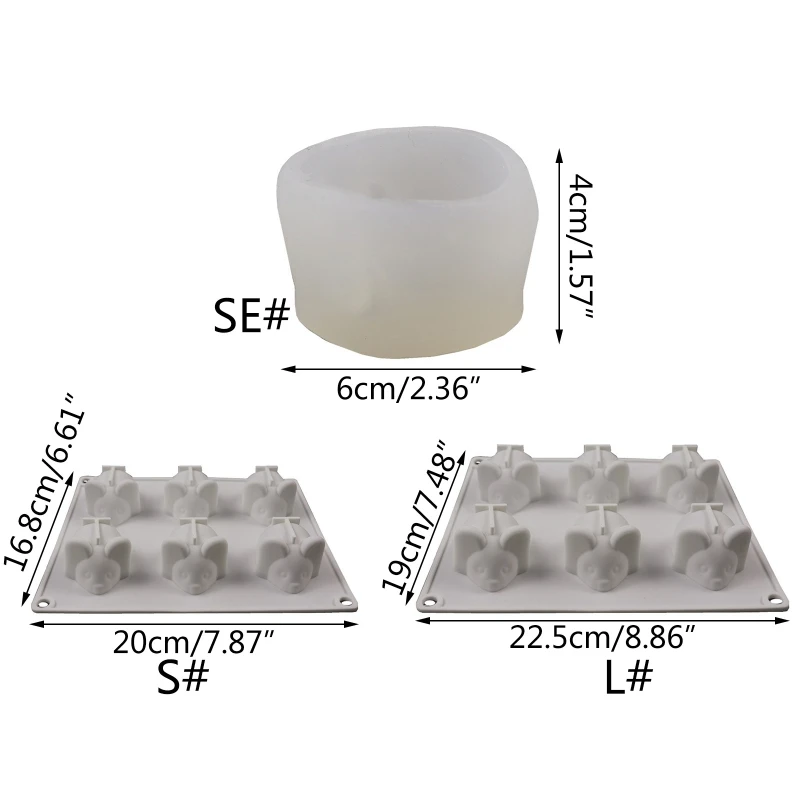 Moule à gâteau en Silicone en forme petite souris, pour Dessert, à glace, en Mousse, décor pâtisserie