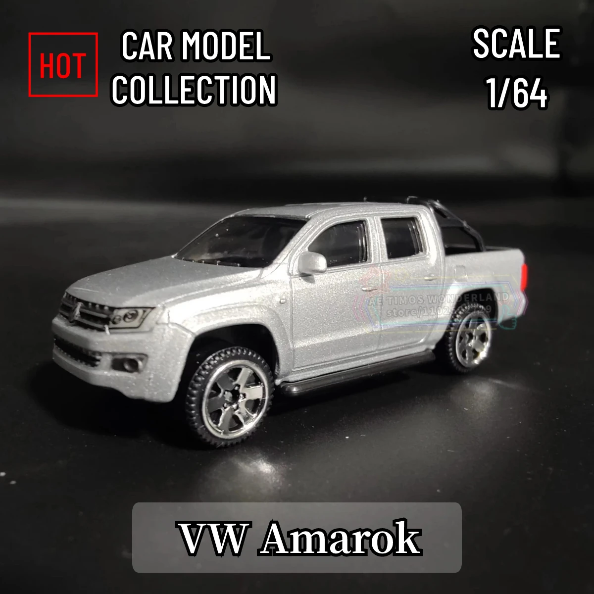 Scale 1/64 VW AMAROK Pickup Replica Metal Mini Truck Car Model Sandbox Ornament Miniature Art Diecast Figure Kid Xmas Gift Toy