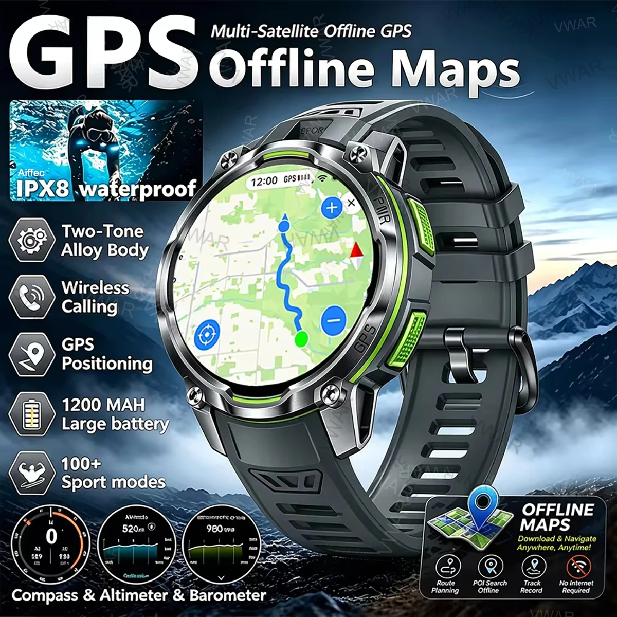 Watch Vs Smartwatch - Jam Tangan Pintar Militer VWAR GPS