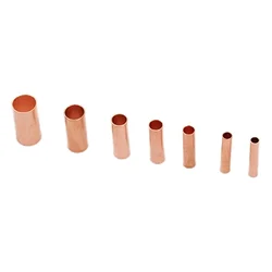 Welded Sealed Connectors Terminal Kit 250Pcs Tube Accessories Butt Wire Cable Crimp Copper Ferrule Replacement