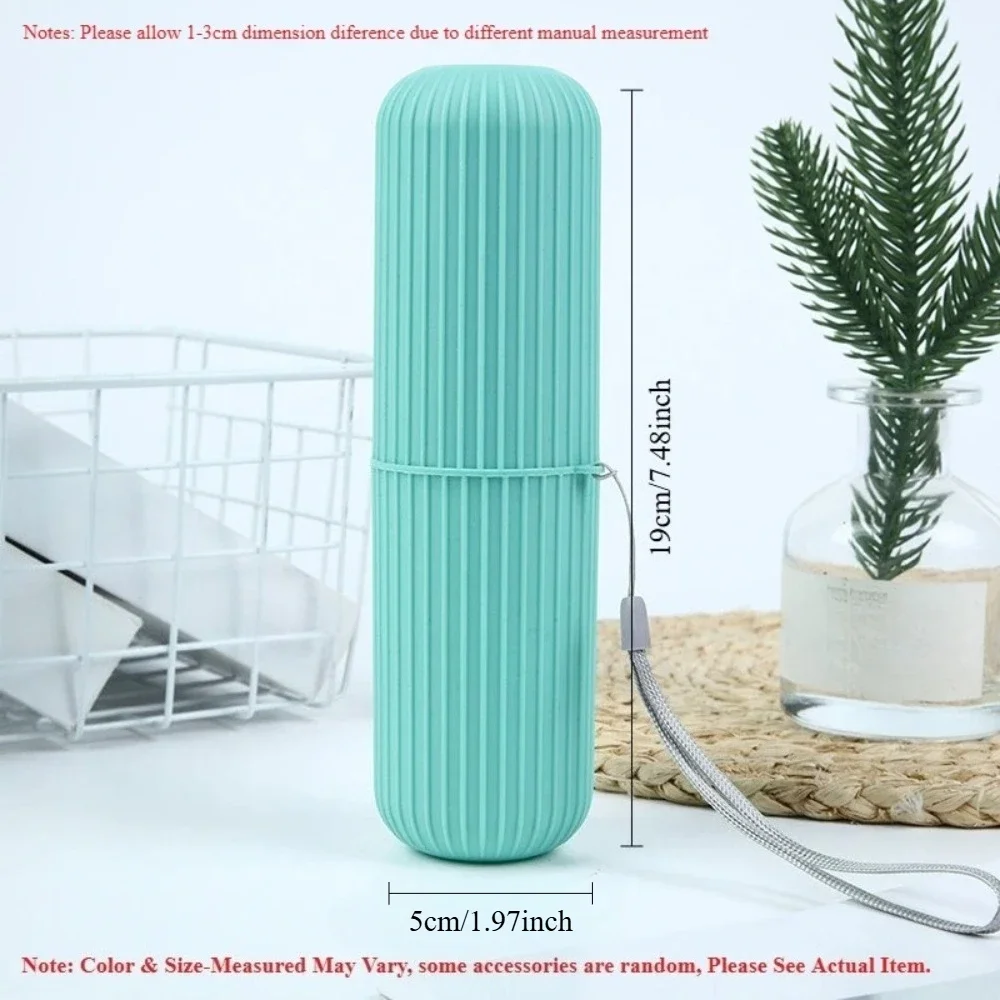 Portable Toothbrush Holder with Toothpaste Compartment – Travel Dental Case for Brush & Paste, Leak-Proof On-the-Go Kit