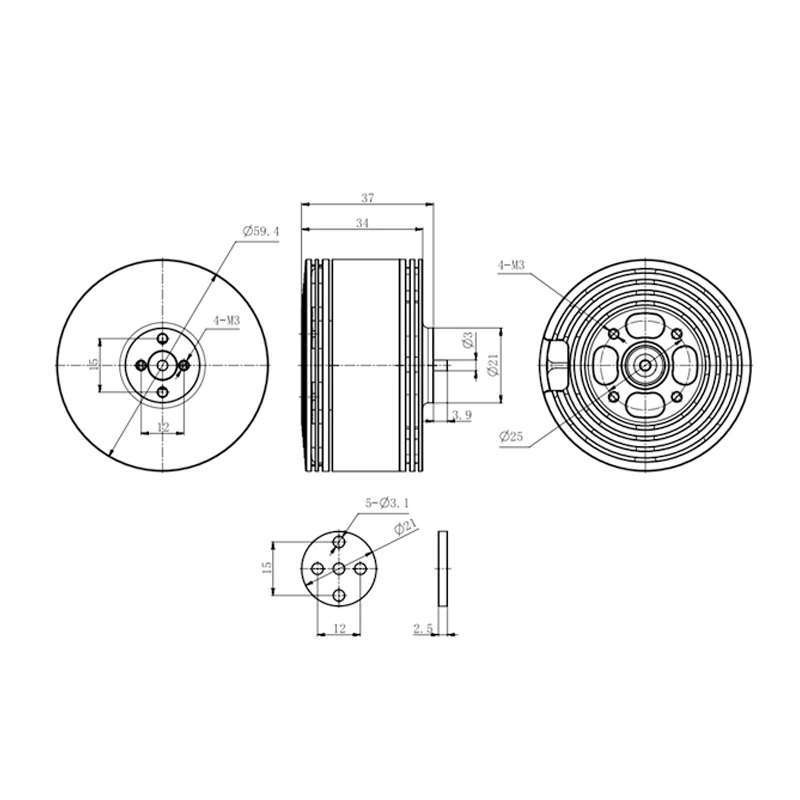 EaglePower EA5416 KV200 KV220 KV250 KV360 KV450 New Brushless Motor Multirotor Aircraft Drone Power