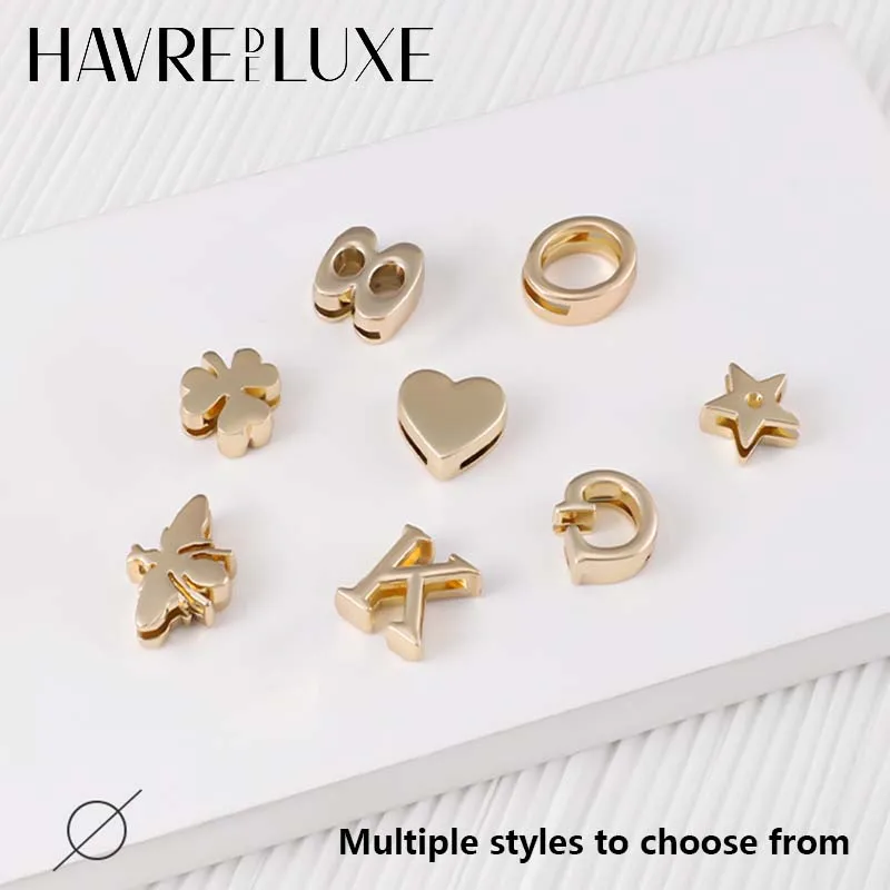 Letters DIY metal hardware badge for women's bags durable fashion high quality love bee star bag accessories