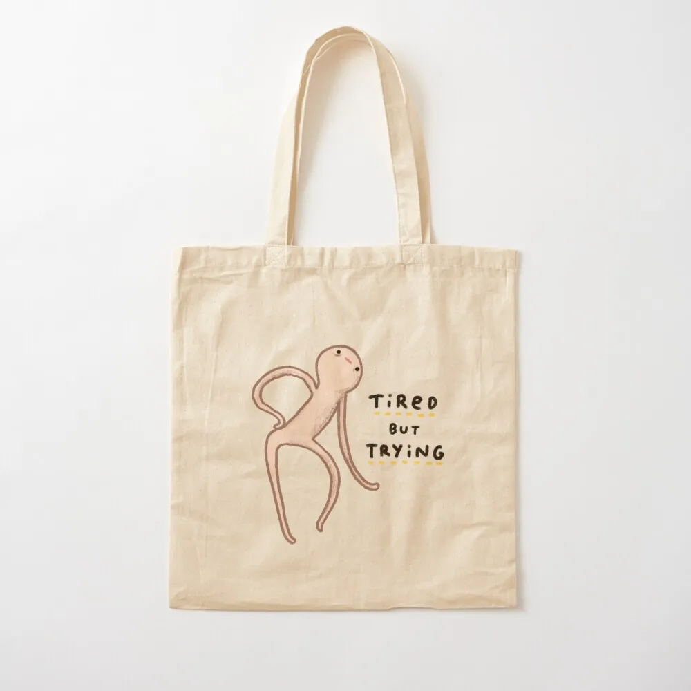 

Honest Blob - Tired But Trying Tote Bag Gift bag shopper bag women Canvas Tote