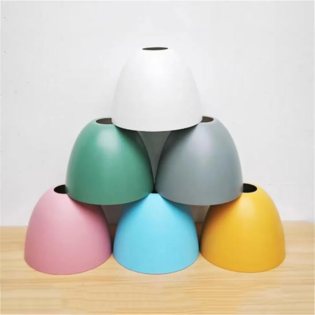 

Color 40mm Opening E27 Metal Lamp Shade Replacement for Wall Sconce Pendant Lights,Pink Yellow Grey Blue Iron Lamp Cover