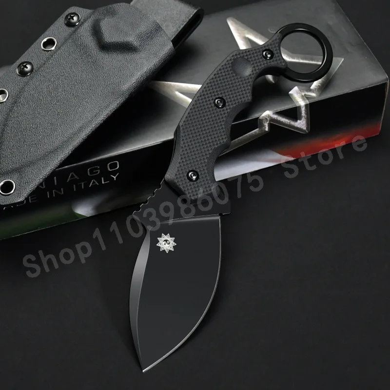 

FX 637 Sharp Straight Knife 3.5-inch Blade 8Cr13Mov Edge G10 Handle High-hardness Camping Tactical Self-defense Knife Men's Gift