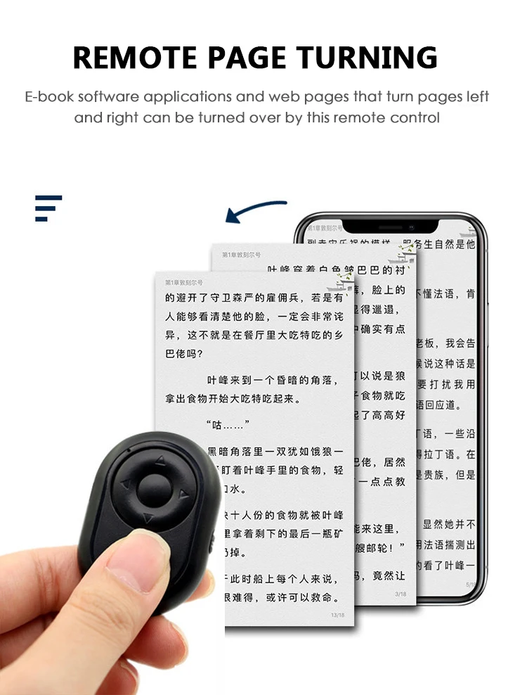 Bluetooth Remote for iPhone Xiaomi Redmi Samsung Mobile Phone Universal Remote Control Selfie Stick Bluetooth Camera Controller