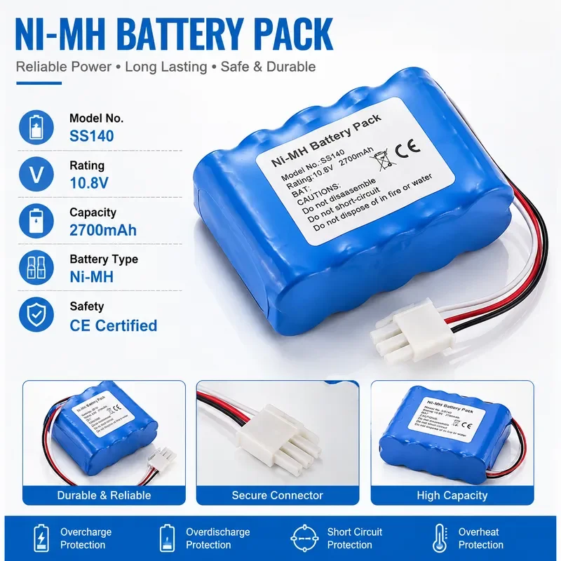 Replacement Battery for Sunrise Telecom SS140 SunSet MTT E1e E10 E20 Tester High Capacity Rechargeable Power Supply