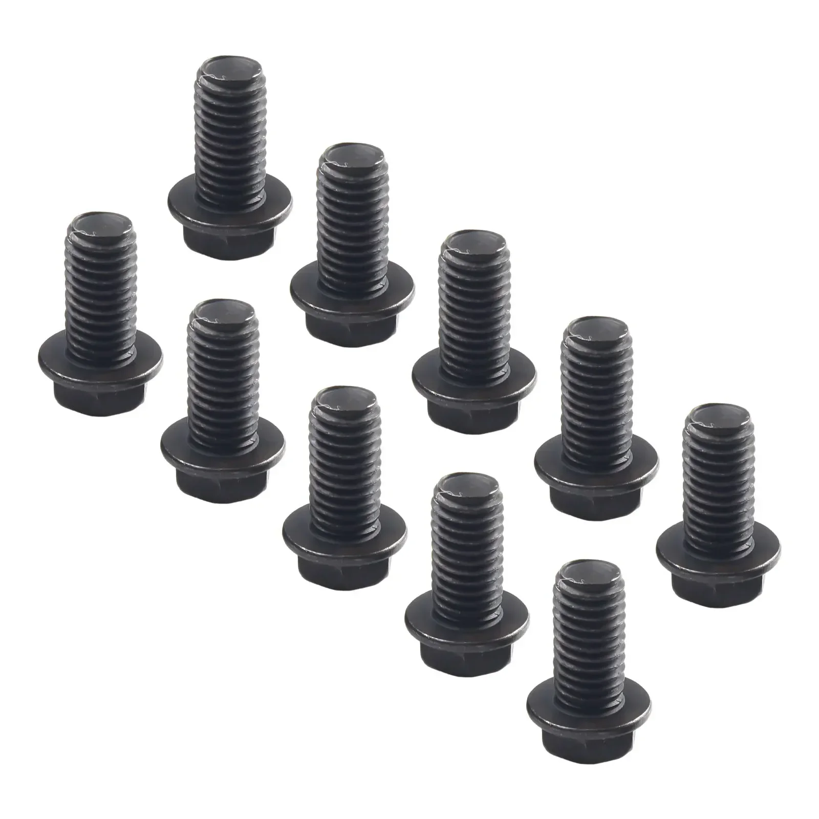 10pcs Saw Blade Screw M8 M7 M6 Left Hand Thread Hex Flange 6mm/7mm/8mm For Cutting Machine High Strength And Hardness Tool Parts