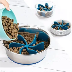 Pet Cat and Dog Feeder Propeller Slow Fooder Happy Food Basin Pet Anti-choking Slow Food