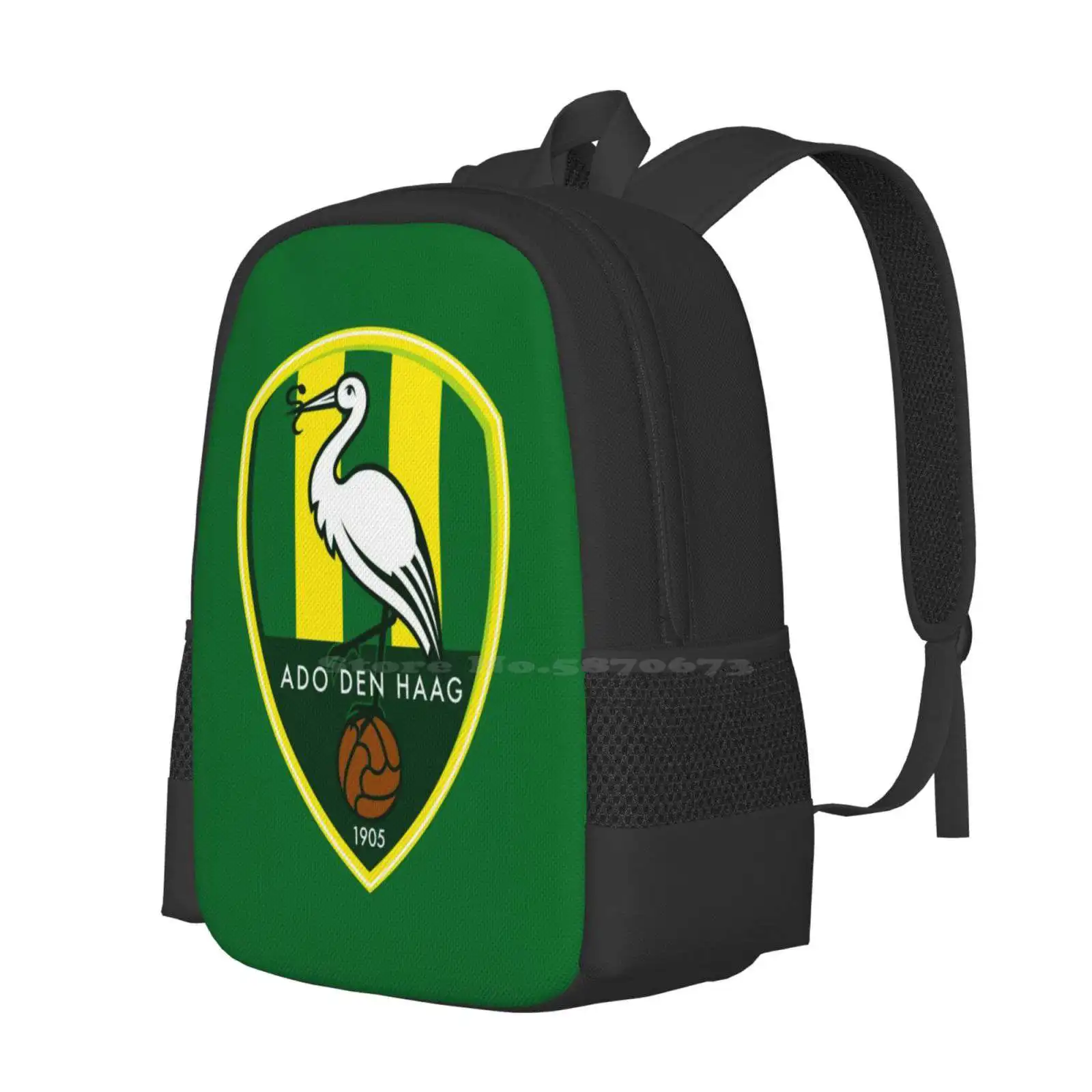 Green Yellow Stork Hot Sale Schoolbag Backpack Fashion Bags The Hague Ado Den Haag Logo Netherland