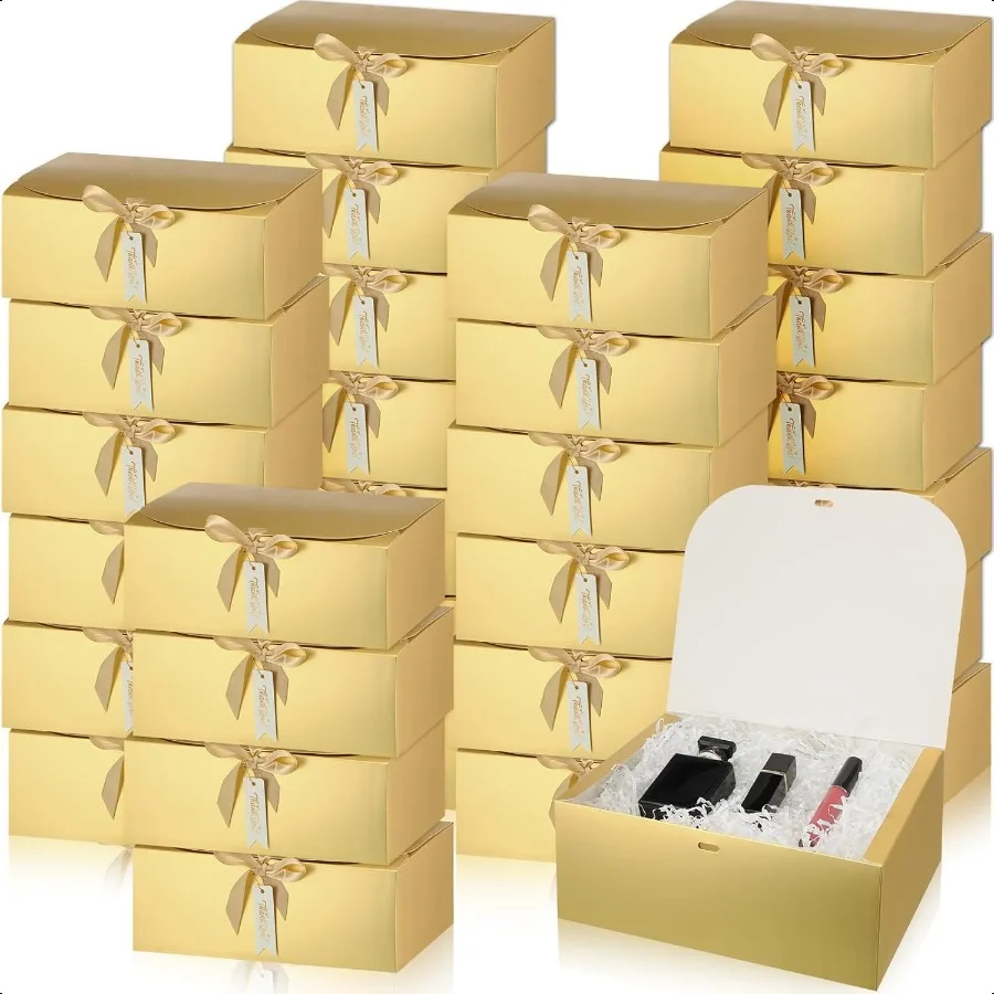36 Set Weeding Boxes Bridesmaid Proposal Box 10 x 8 x 4 Inch Light Gold
