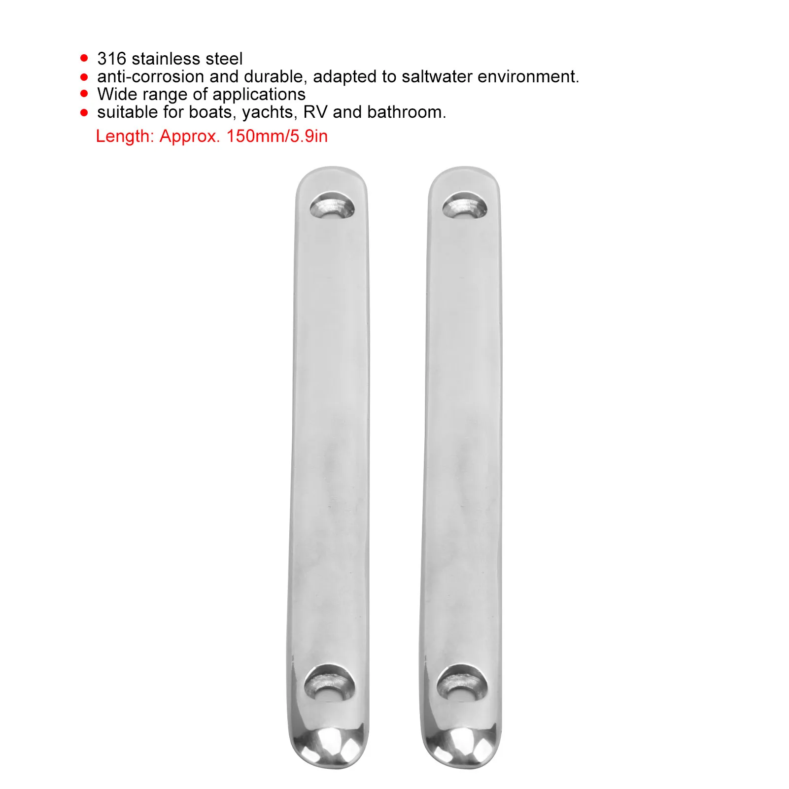 خطوط تثبيت لطريق التوجيه ، فولاذ مقاوم للصدأ ، ملحق لليخوت ، قارب بحري RV ، 2 ، من. 9 بوصة #4