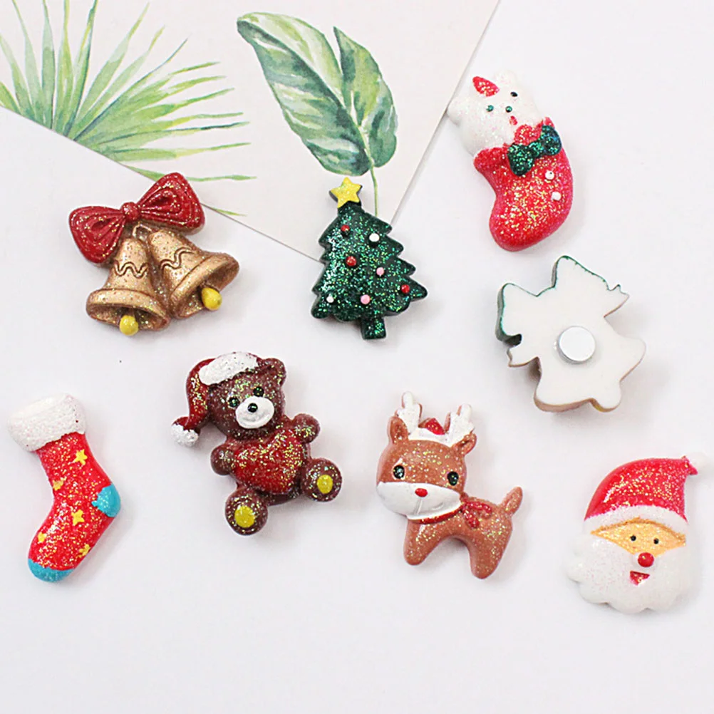 8 Pcs Christmas Tree Magnetic Whiteboard for Fridge Refrigerator Sticker Christams Party Favors