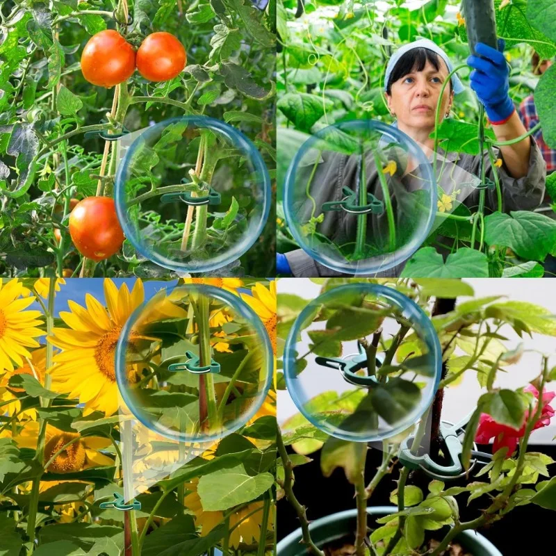 Reusable Adjustable Garden Plant Support Clips Stem Clamps for Tomatoes Durable Plant Ties for Gardening Growth and Training
