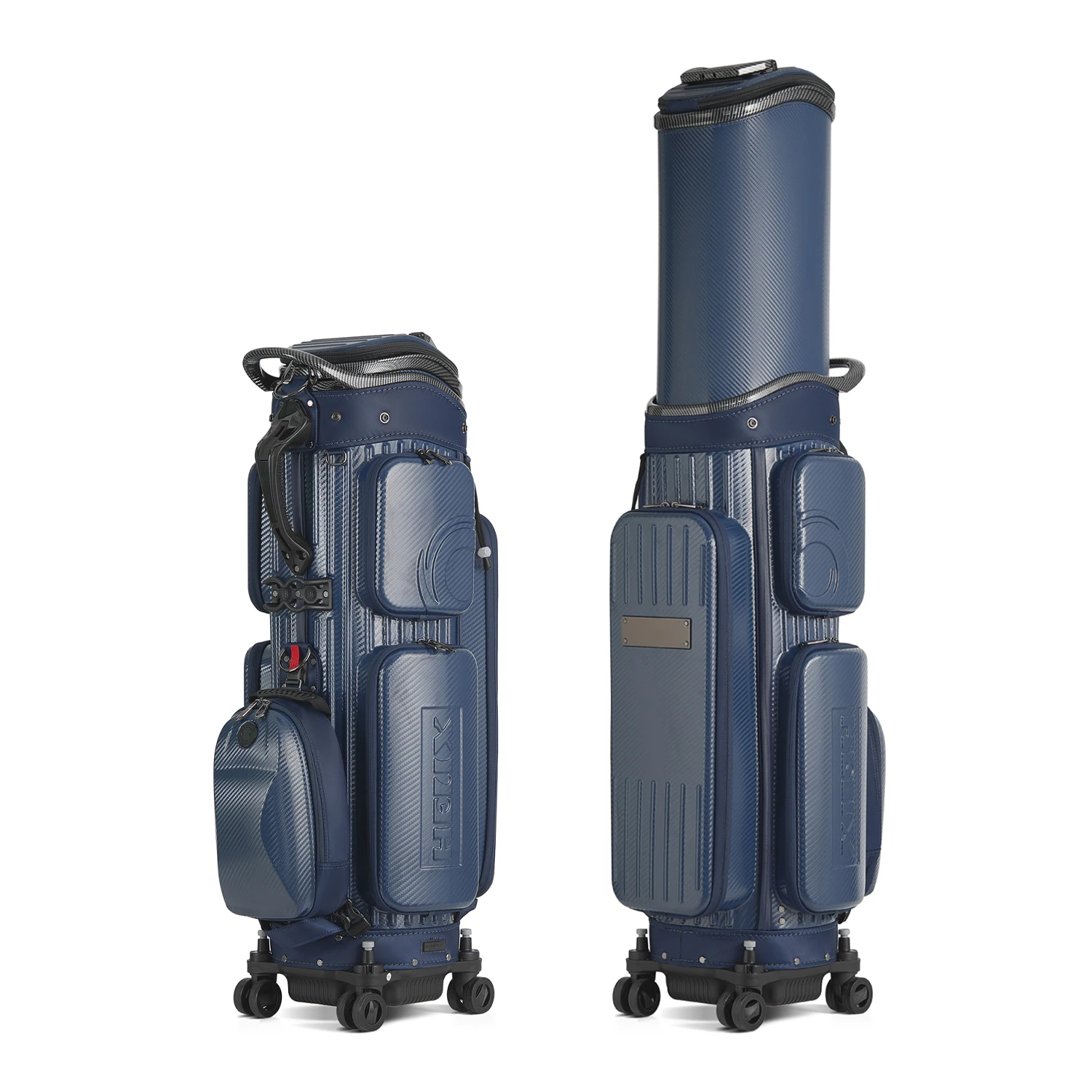 HELIX golftas met 4 wielen voor luchtvaartmaatschappijreizen Hardshell golfreistas met intrekbare bovenklep voor het beschermen van golfclubs