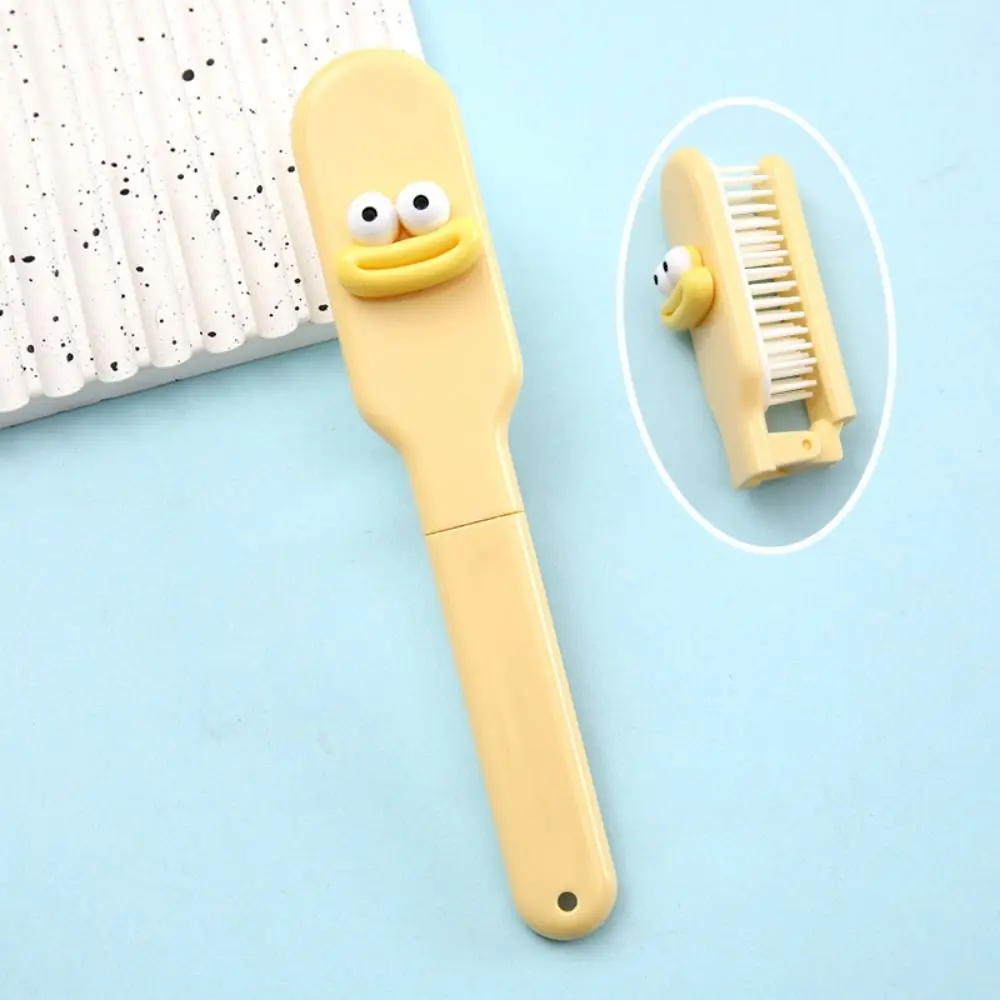 Small Comb Cute Big Mouth Folding Comb Funny Cartoon Air Cushion Combs Portable Environmental Hairdressing Comb Student