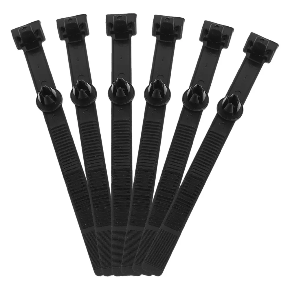 

6pcs Wire Harness Clips: Durable Nylon Engine Mounting Cable Fasteners For Auto Vehicle Wiring Management Self-Locking Ties