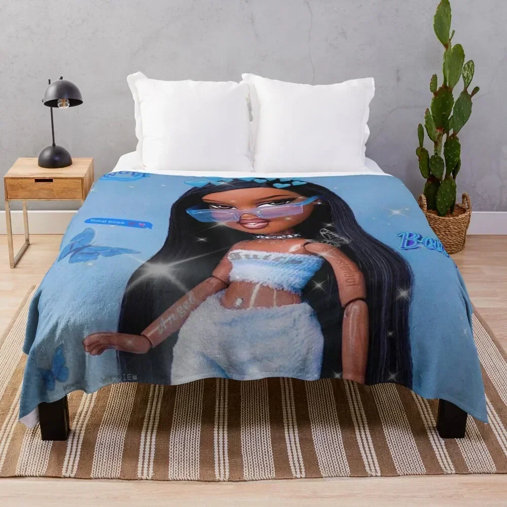 

Sky butterfly Throw Blanket Wrinkle Resistant Lightweight Blanket