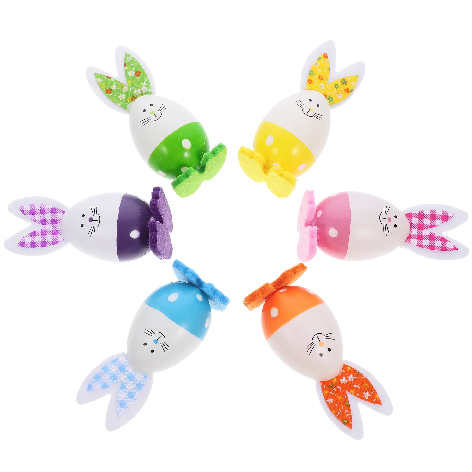 

6 Pcs Easter Egg Decorations Eggs Party Cute Fake for Decorating Rabbit Fillers