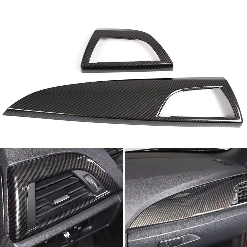 ABS Carbon Fiber Car Dashboard Side Air Outlet Panel Trim Cover For BMW 1 2 Series F20 F21 F22 F23 2012-2017 Interior Accessorie