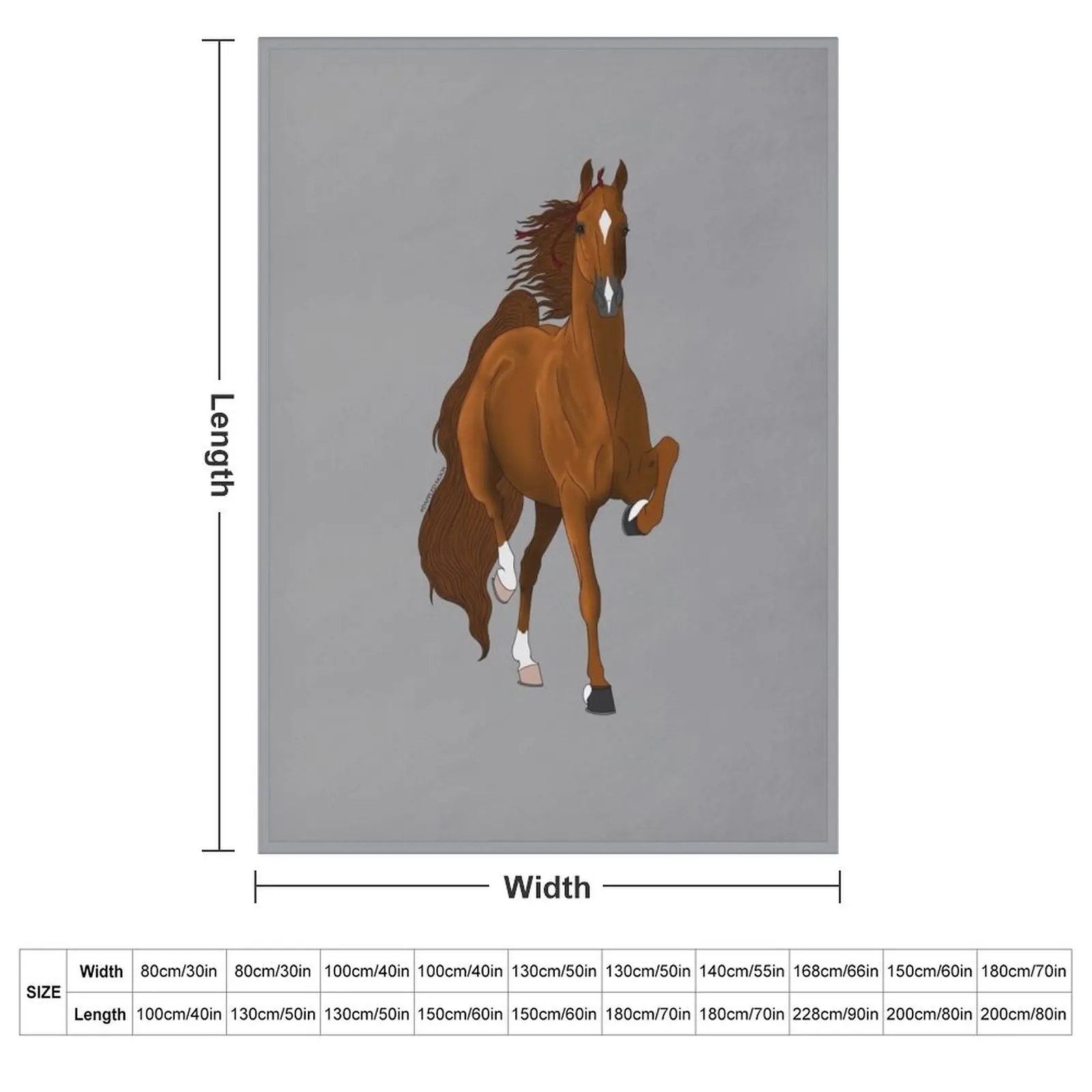 Chestnut American Saddlebred Horse Throw Blanket Luxury Brand Beach Hairys Sofa heavy to sleep Luxury Throw Blankets