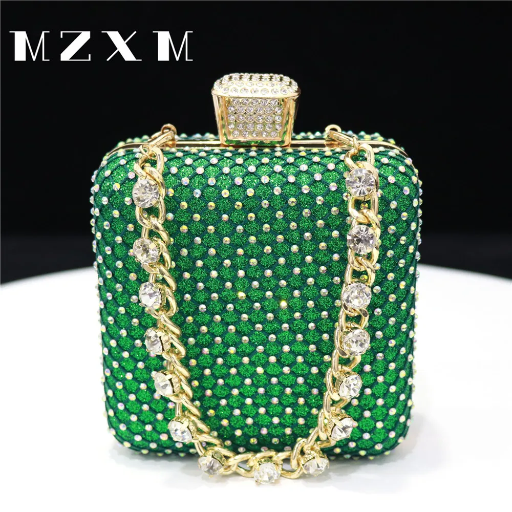 

Hollow Style Women Day Clutch Party Wedding Shoulder Chain Evening Bags Diamonds Handbags Purse 2023 New