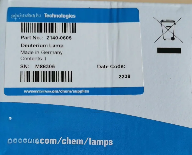 

FOR Agilent 2140-0605 Deuterium Lamp 8453 Ultraviolet-visible Spectrophotometer. Also Applies To 8454 Original, Sealed. 1 PIECE