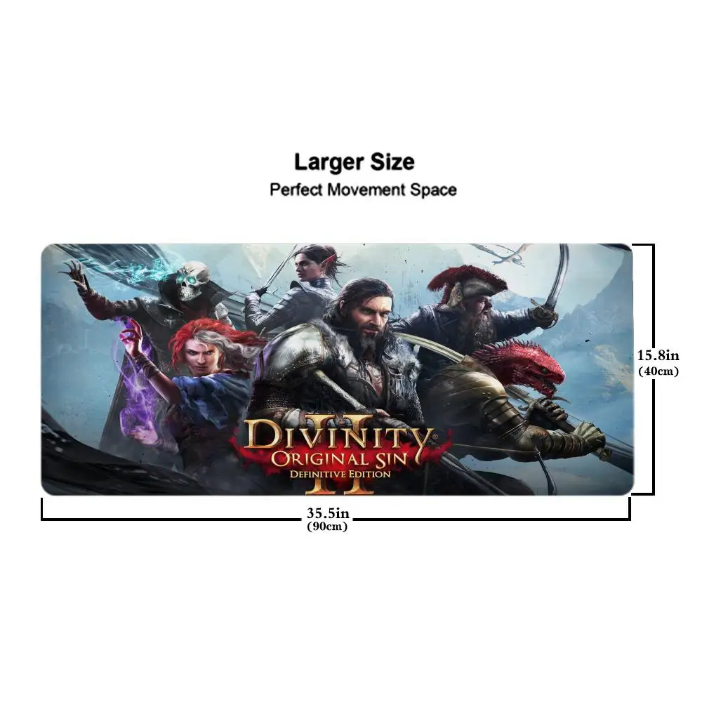 Divinity Original Sin 2 Mouse Pad Tablet mouse pad Laptop xl desktop mouse pad, bonito HD Rainbow Gaming teclado pad