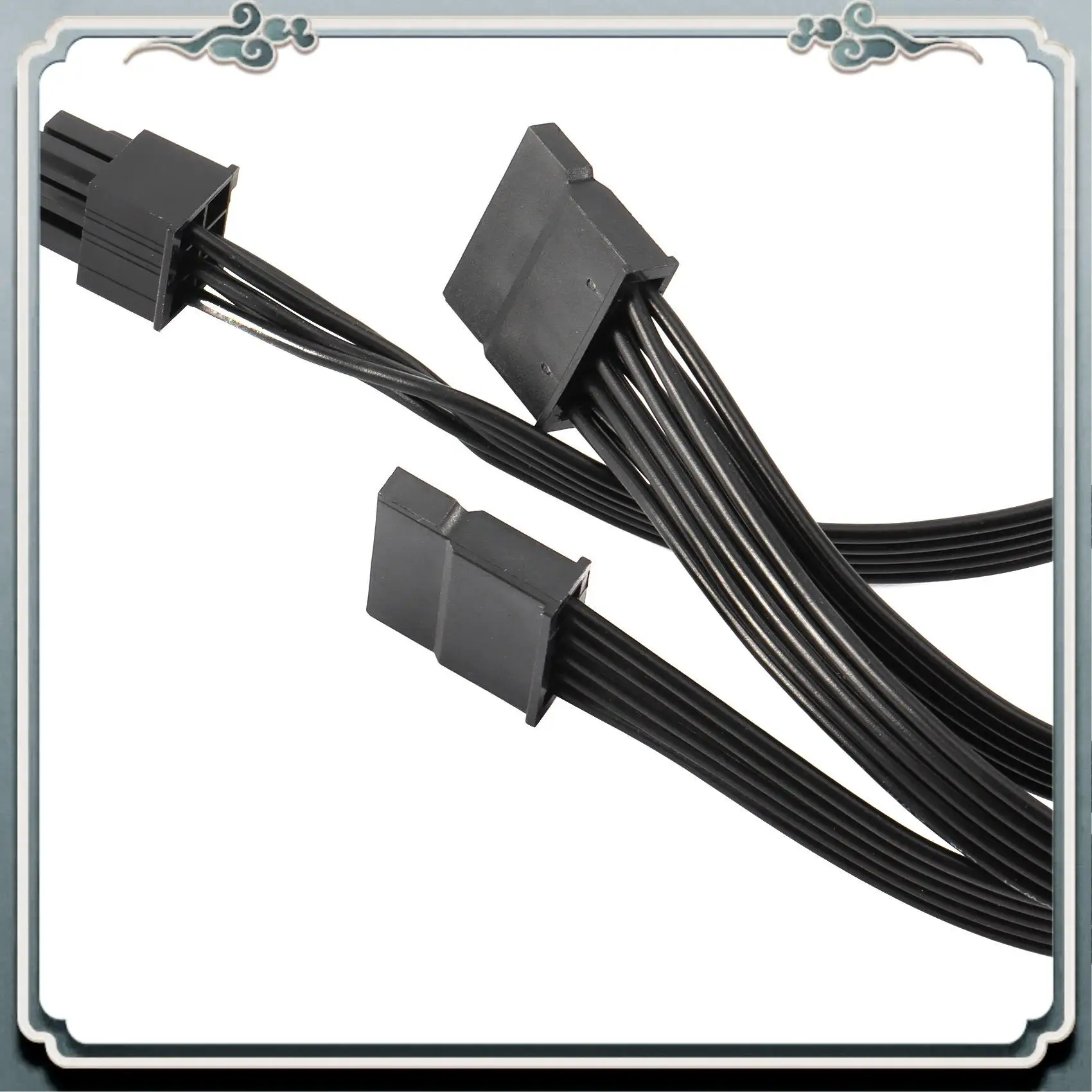 

ABIJ-2Pcs 6 Pin To 3X SATA Driver Power Cable For EVGA Supernova 650 750 850 1000 1600 2000 G2 G3 P2 T2 GS