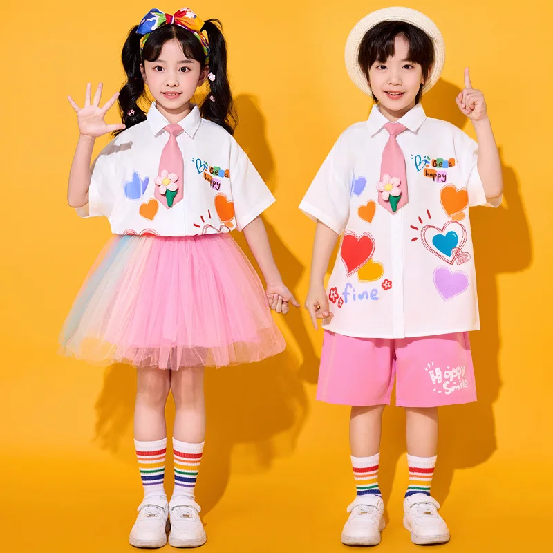 Mädchen K-Pop Coole Graffiti Kapuzenweste Street Dance Cargohose Kinder Teenager Streetwear Kinderkleidung Sets Jungen Hip Hop Top Kostüm