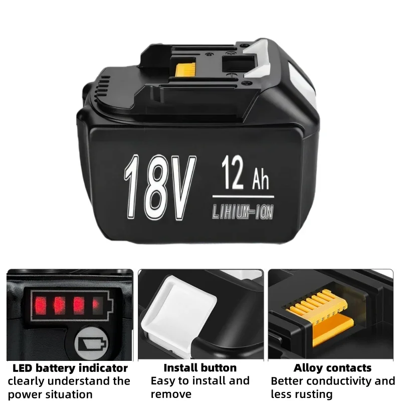 For Makita 18V Battery Rechargeable Battery 18650 Lithium-ion Cell Suitable Power Tool BL1860 BL1830 LXT400 BL1850