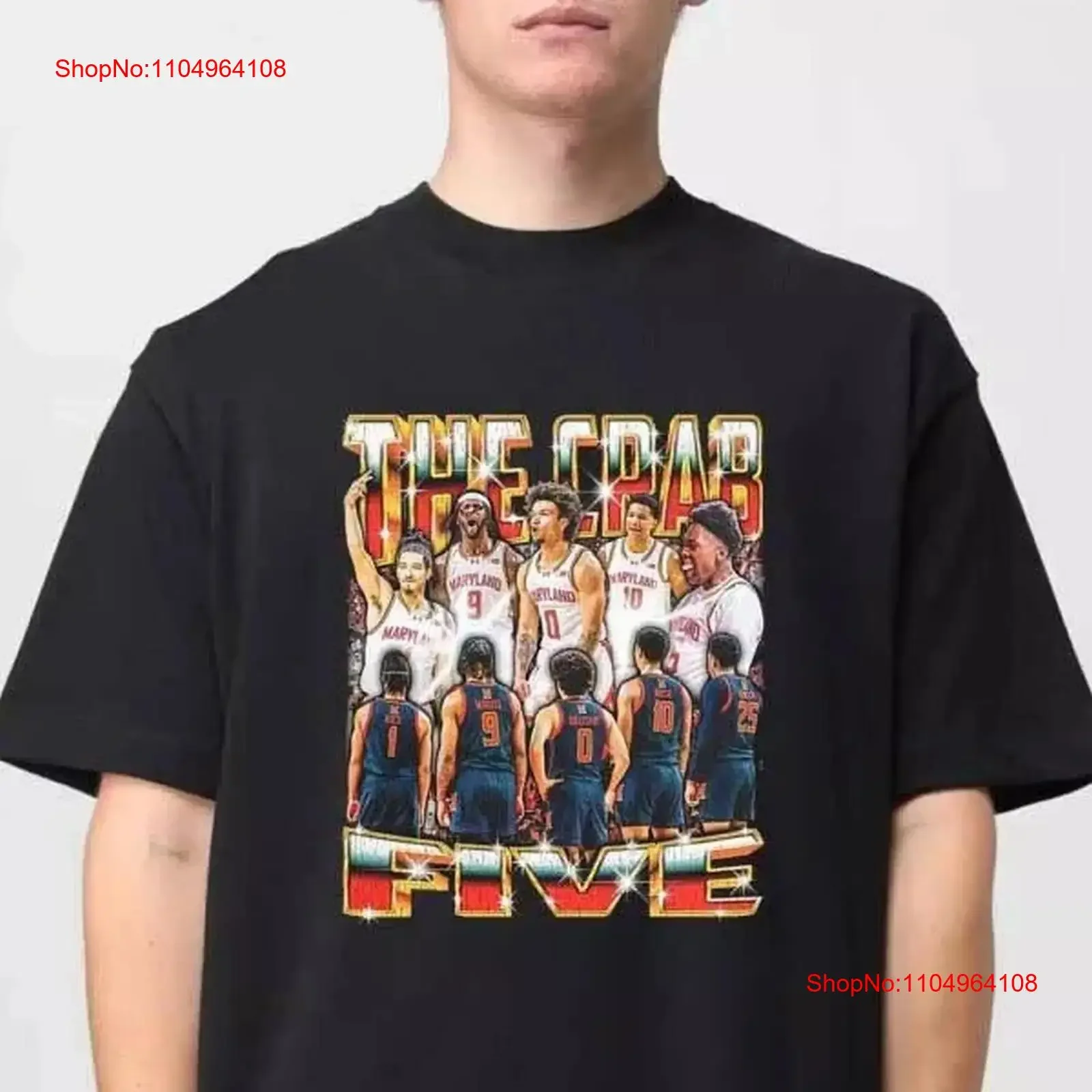 

Мужская баскетбольная футболка The Crab Five Maryland для друзей, все размеры 5XL, винтажная стираная дизайнерская одежда, удобная растянутая одежда