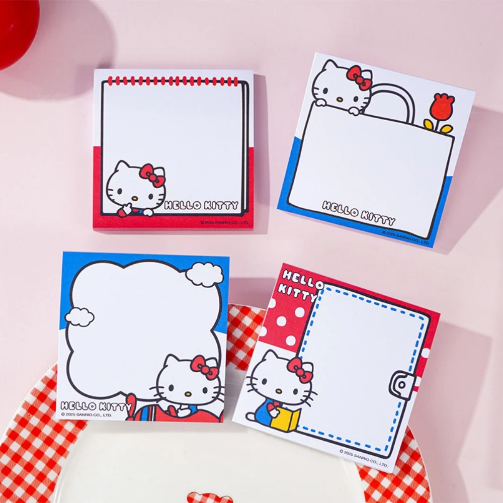 Genuine Sanrio Anime Hello Kitty Cartoon Memo Pad KT Cat Memo Pad Handbook Notepad Women Birthday Gifts