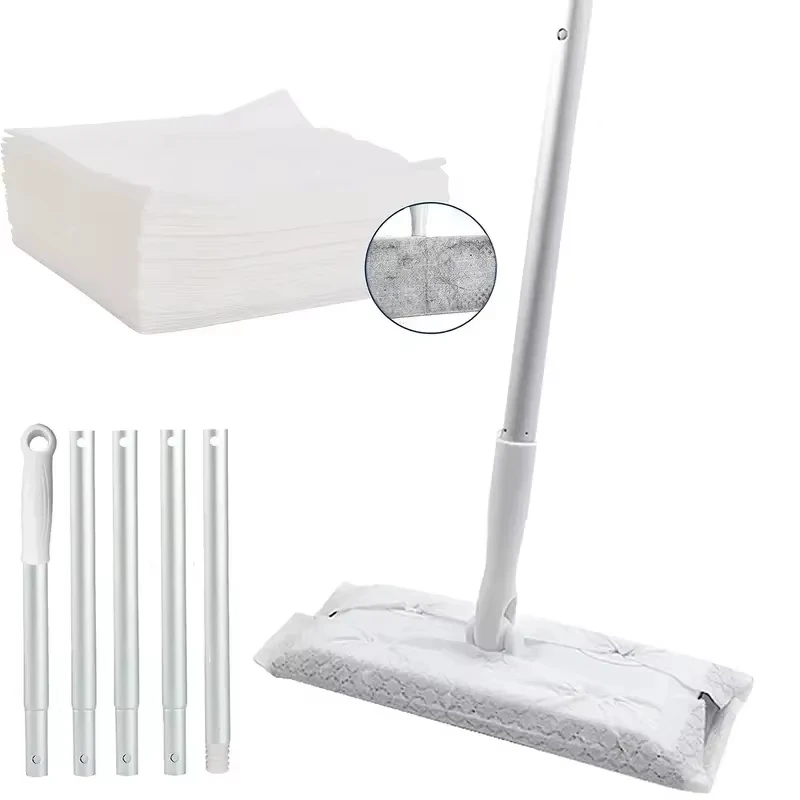 Disposable Vacuum Paper Floor One Mop 360° Rotating Mop Free Cleaning Household Lazy Clean Wet and Dry Paper Flat Dry Use