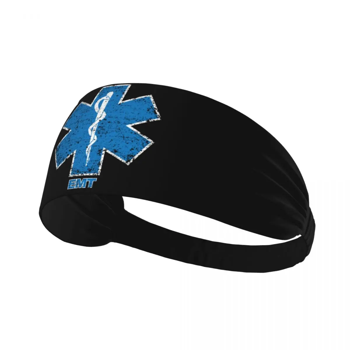 Custom Emt Star Of Life Athletic Sweatband Women Men Non Slip Quick Drying Paramedic Medic Ambulance Headbands Football