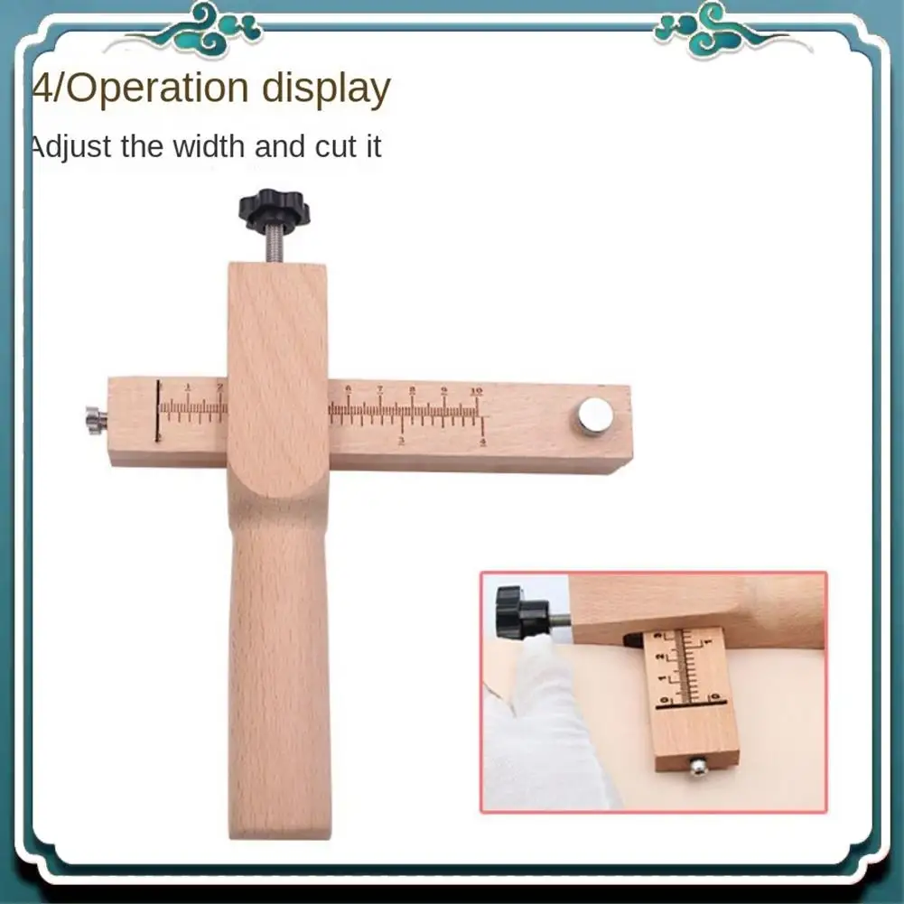 Wooden Belt Cutter Adjustable Cutting Tool For Leather Craft Handmade DIY Work Tools Limited Time Offer