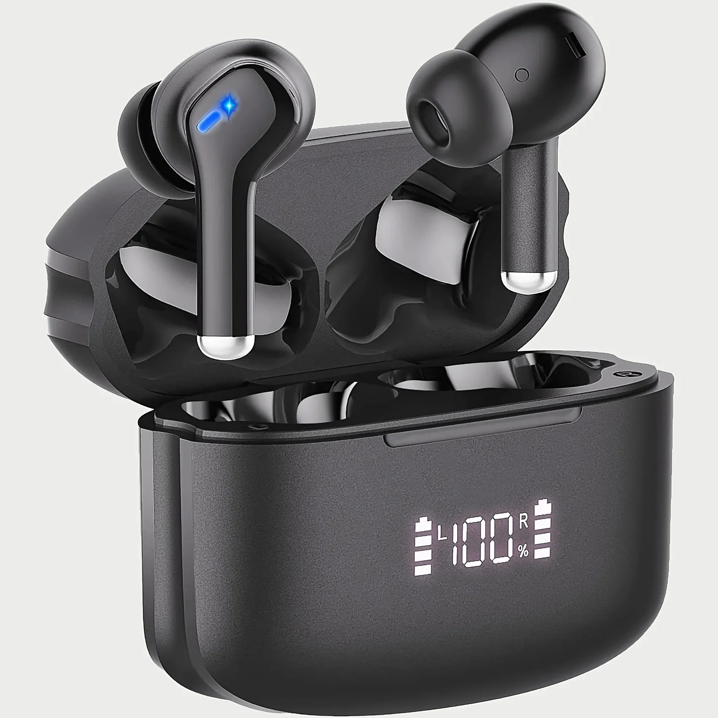 TWS Wireless BT Earbuds Noise Reduction Headphones HiFi Stereo Earphones In Ear Headset With Mic And LED Power Display Charging