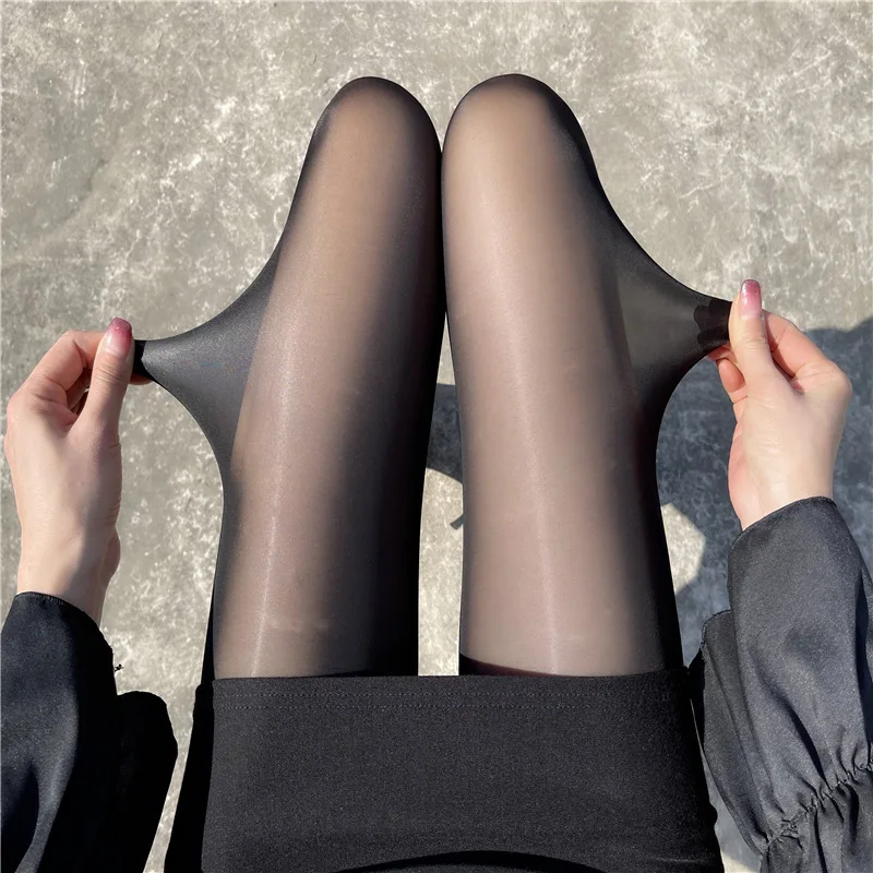 Fashion Shiny Oily Pantyhose Women Sexy Pantyhose Fun Stockings Oily Translucent  Seamless Pantyhose sexy and seamless oily sock