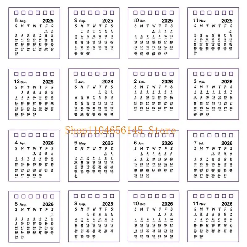 5asd 2026 تقويم مكتبي من أغسطس 2025 إلى ديسمبر 2026 مخطط تقويم سطح المكتب للمكتب